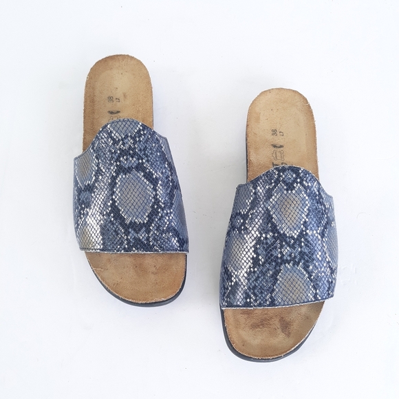 Naot Skylar Python Navy Slide Sandals size 7 - Picture 1 of 7